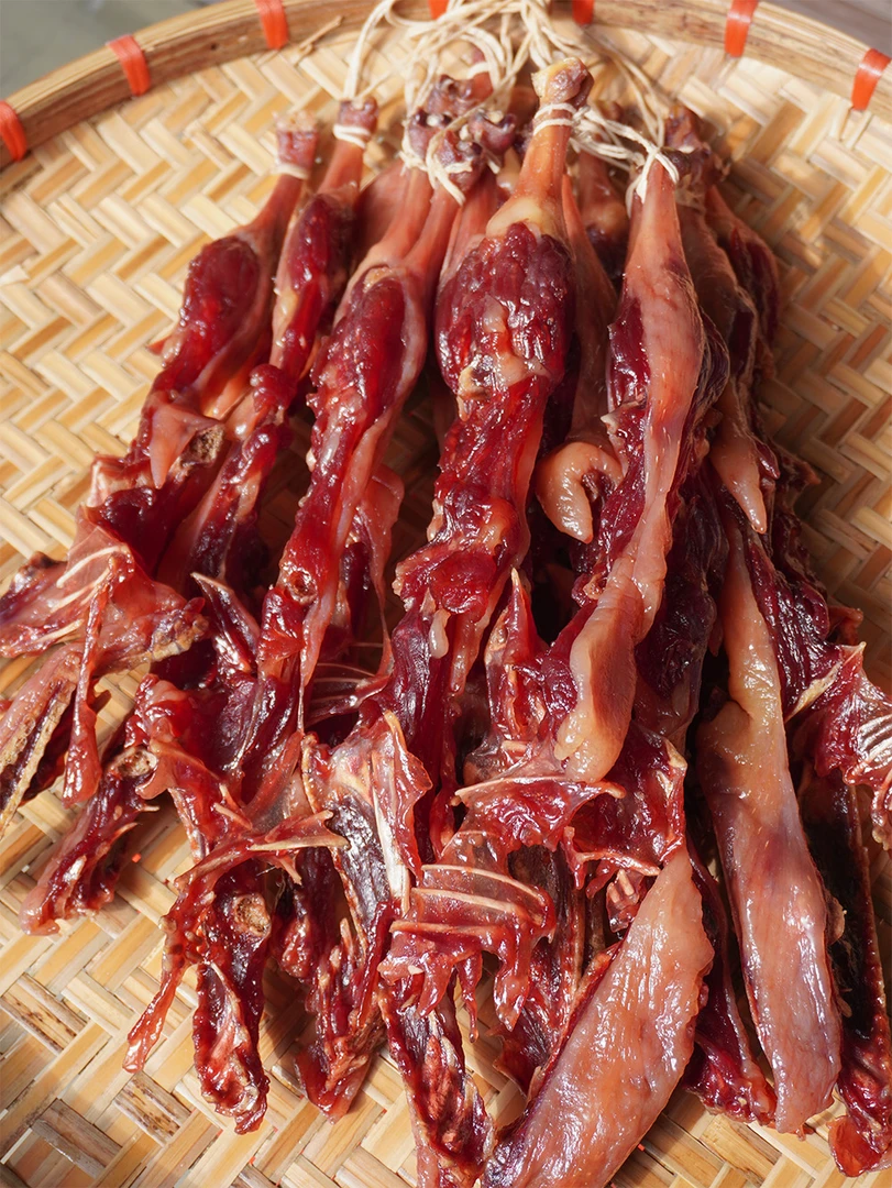 广式腊鸭条农家腊鸭风干鸭腿条广东咸甜风味煲仔饭500g