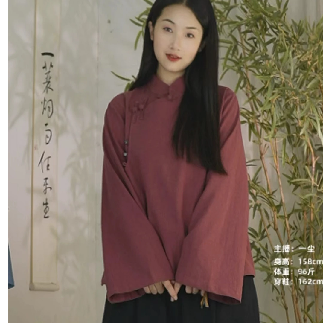 【逐月-秋款】棉麻砂洗上衣