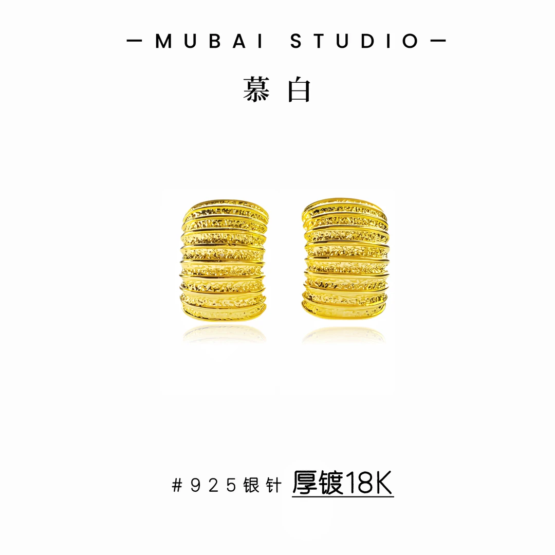 HEFY/HEFY 黄铜耳饰 925银针复古小众E180