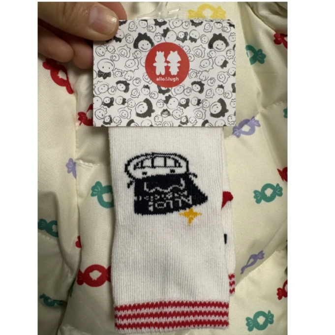 allo&lugh阿路和如男女童中性款袜子中筒袜