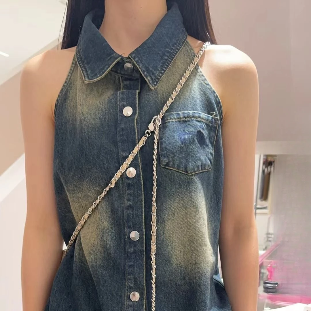 FORNI 复古牛仔连衣裙