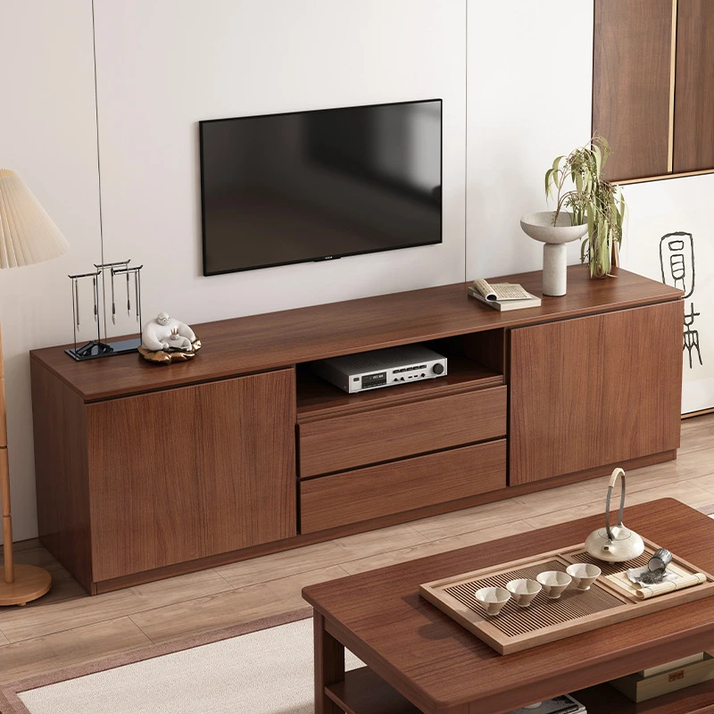 北欧轻奢电视柜家用收纳柜客厅加高储物柜小户型经济型储物电视柜