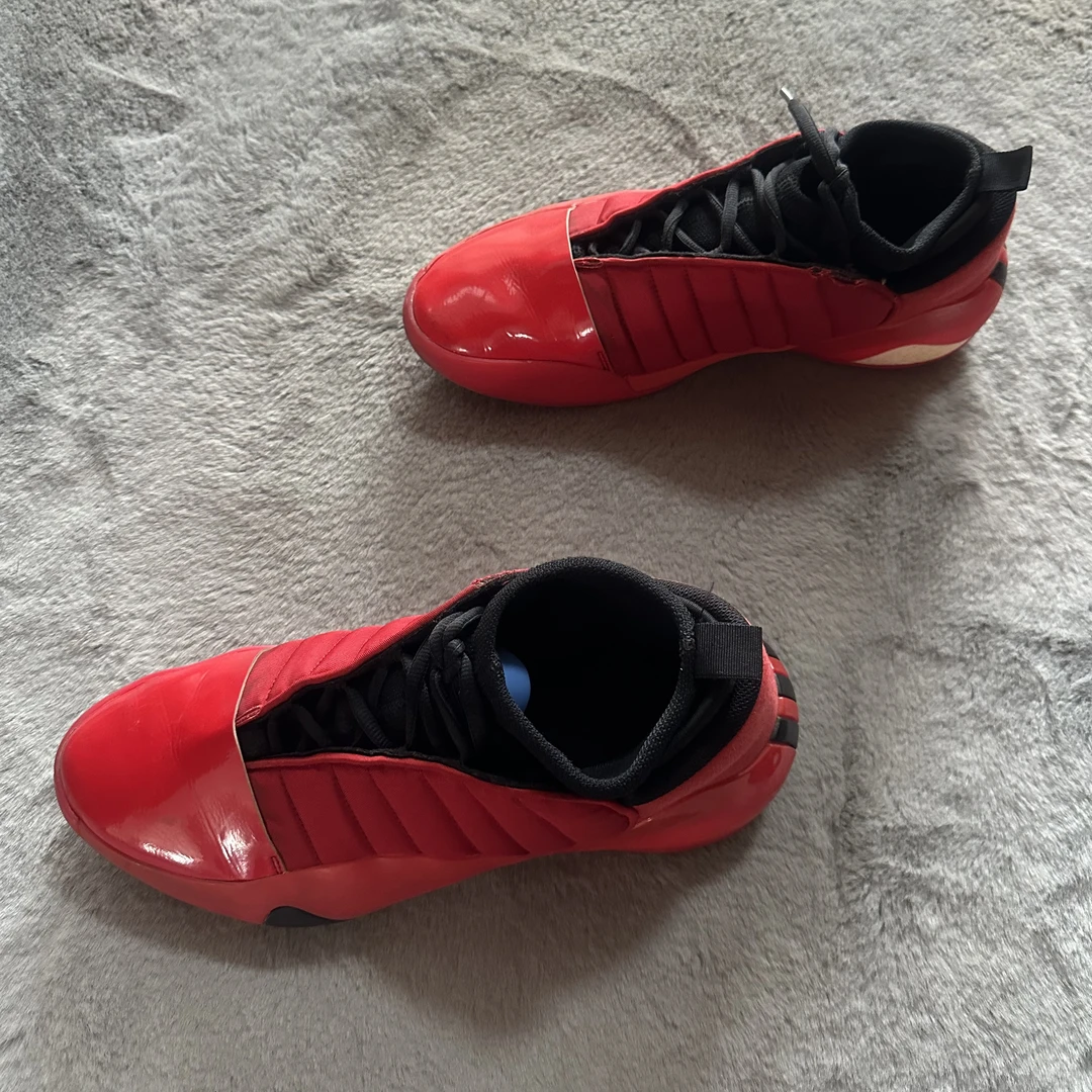 45码 Adidas 哈登7大红 90新带原盒 鞋底磨损小 鞋面新中古篮球鞋