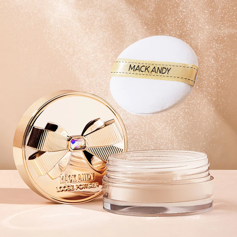 玛可安迪蝴蝶结轻盈丝滑空气定妆防水定妆持久毛孔复古控油MK262