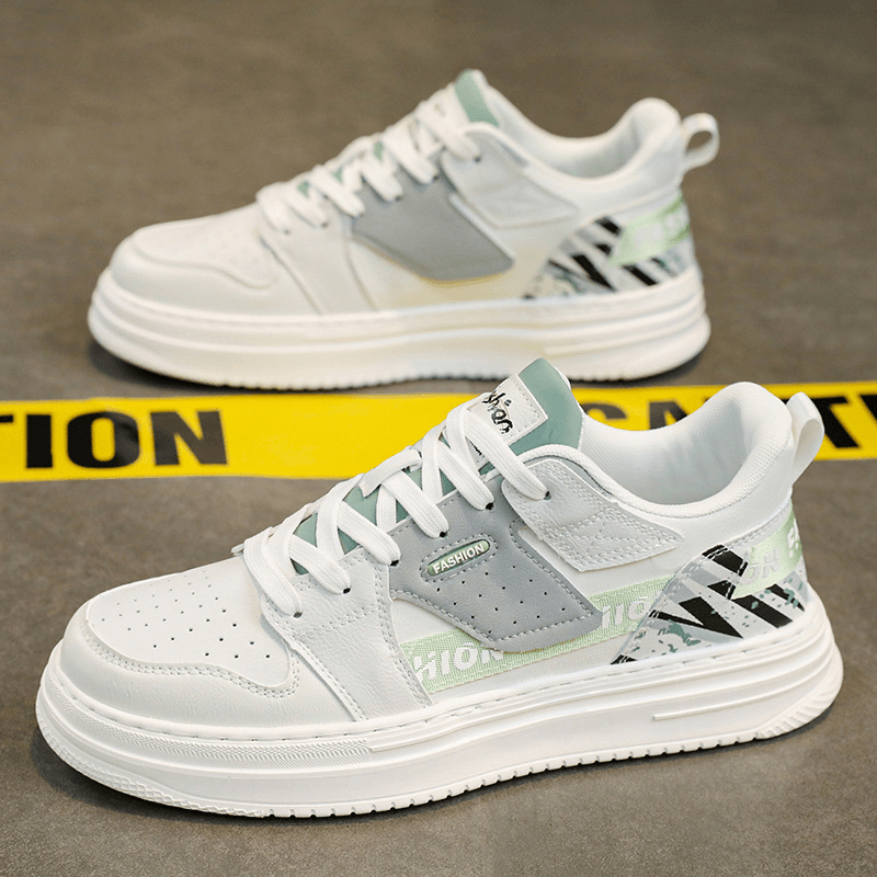 男鞋春季百搭休闲潮牌板鞋男款网红爆款初中学生运动增高小白潮鞋