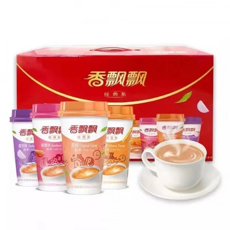 香飘飘奶茶椰果15杯混合礼盒装奶茶速溶下午茶