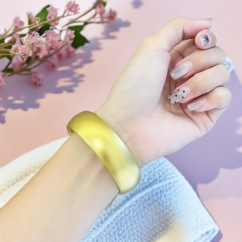 足金999 黄金首饰 5D 卡18古法轮胎手镯