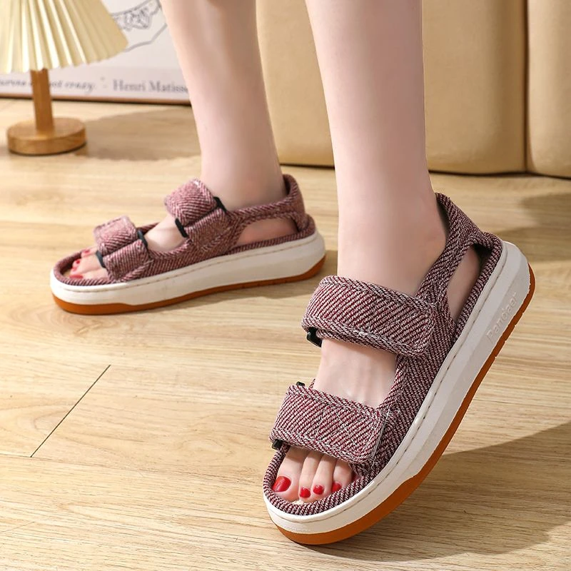 亚麻糖尿足男女宽松加大可调节痛风拇指外翻畸形大脚骨老人脚肿鞋