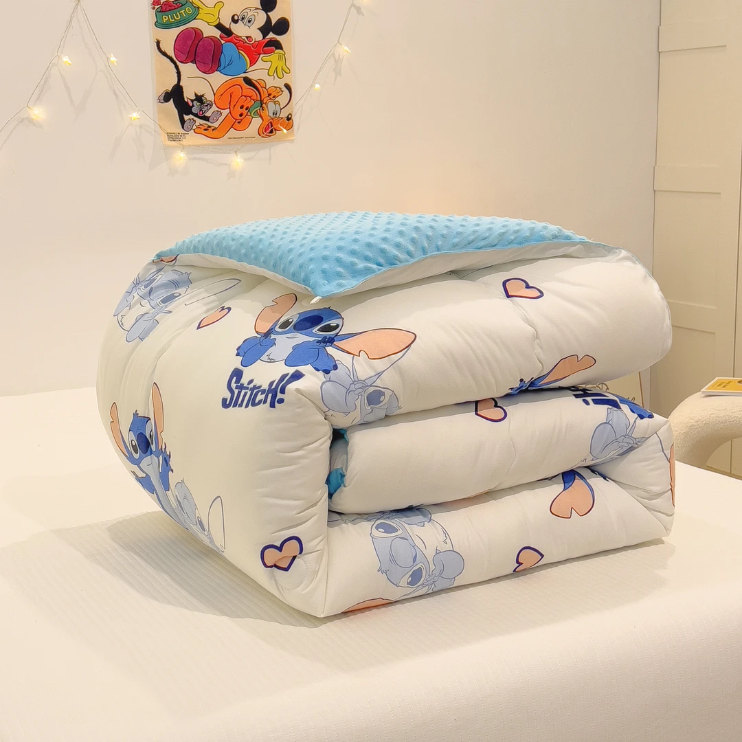 卡通豆豆被子被芯秋冬款加厚保暖棉被冬正品高档牛奶绒学生宿舍C2