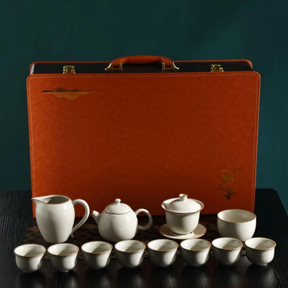 古汝功夫茶具套装家用可养开片泡茶器防烫西施壶陶瓷茶杯泡茶套装