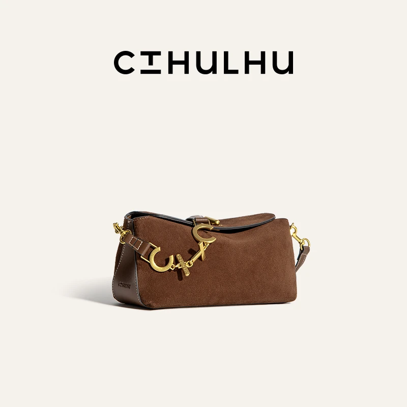 CTHULHU【字母翻盖法棍包】CT407B121韩国小众品牌复古时尚简约包