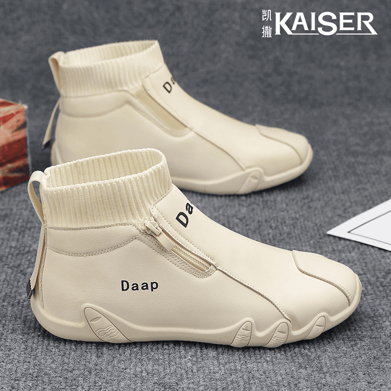 KAISER/凯撒工装鞋轻便百搭软底男鞋防滑耐磨户外英伦风休闲皮鞋