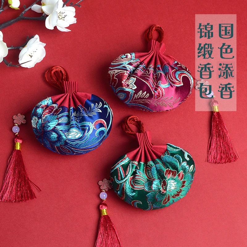 香包锦缎香囊国色荷包袋子空袋中式汉服宫廷配饰袋车载本命年香包