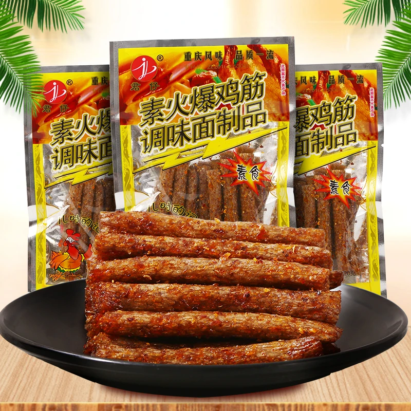 君仔素火爆鸡筋麻辣条18g/袋8090后儿时怀旧小时候