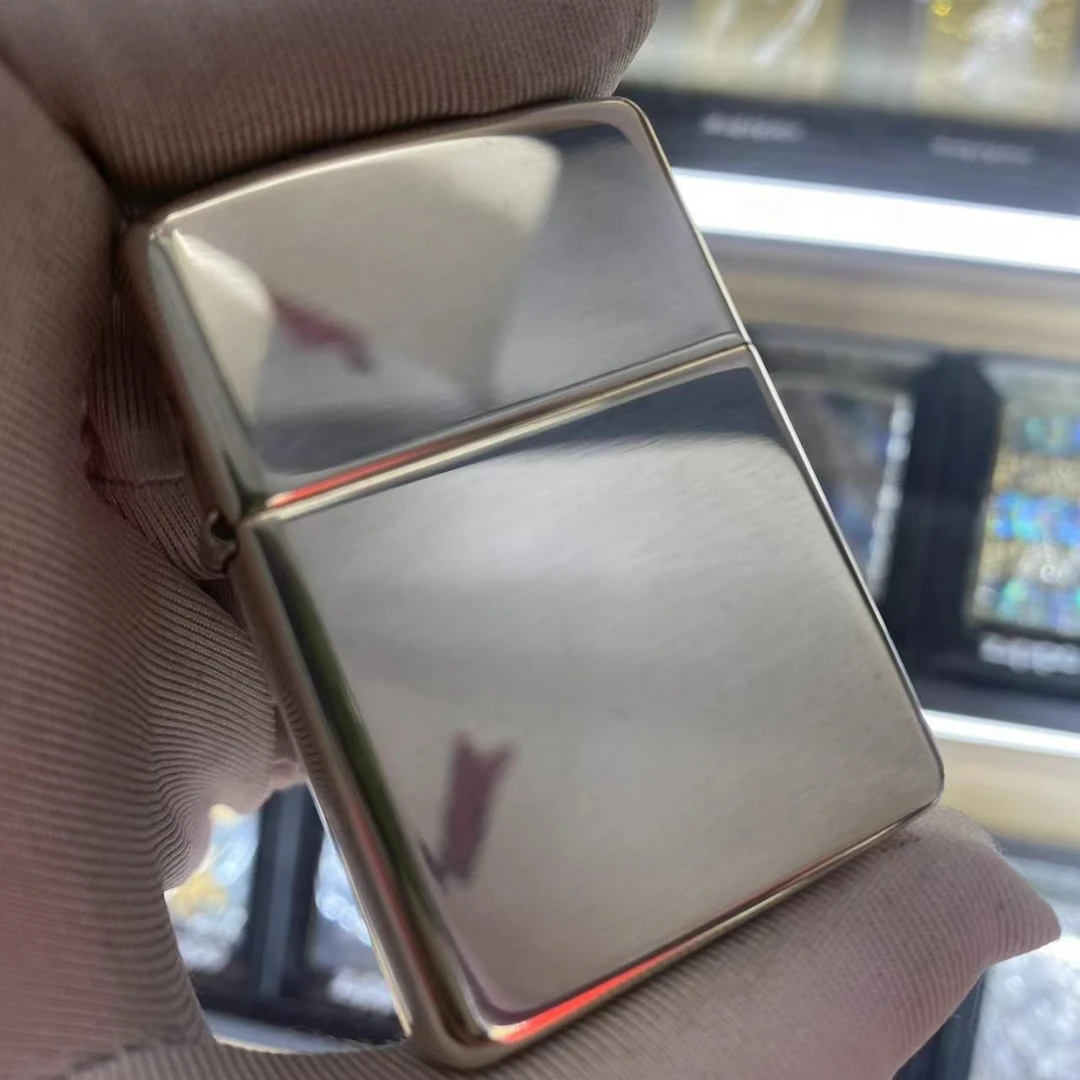 zippo打火机光板盔甲925银高端商务男生礼物生日金属礼品送礼MBJ1