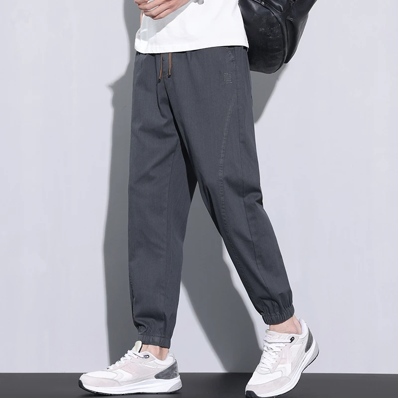 新款春秋男装潮流搭配男士休闲裤长裤子束脚裤哈伦裤男裤百搭裤子