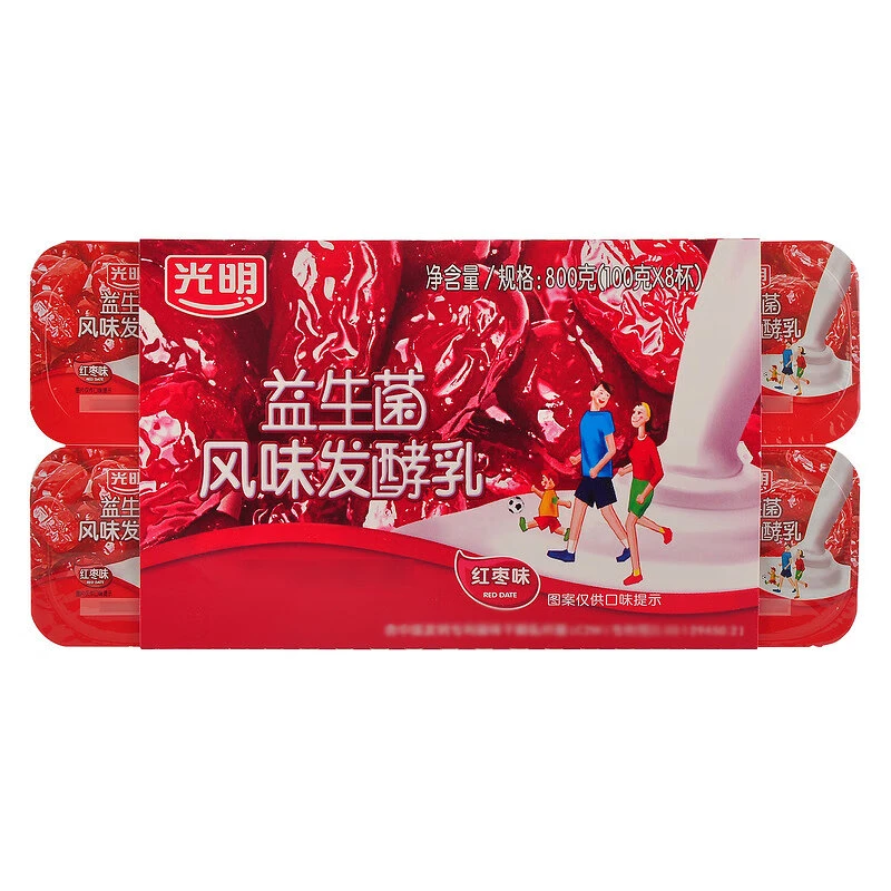 光明八连杯红枣风味发酵乳800(100g*8)