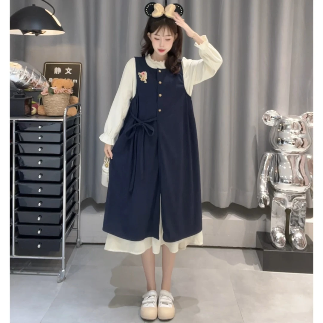 梁小小精选-早秋新款收腰显瘦长袖时尚甜美休闲气质裙