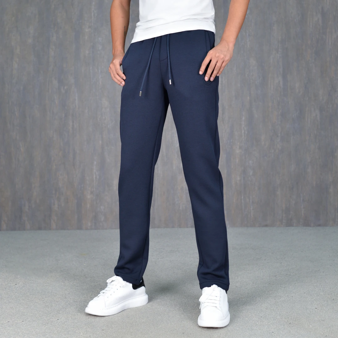 【36013】秋冬订制高奢加厚卫裤直筒针织休闲裤时尚百搭舒适弹弹力