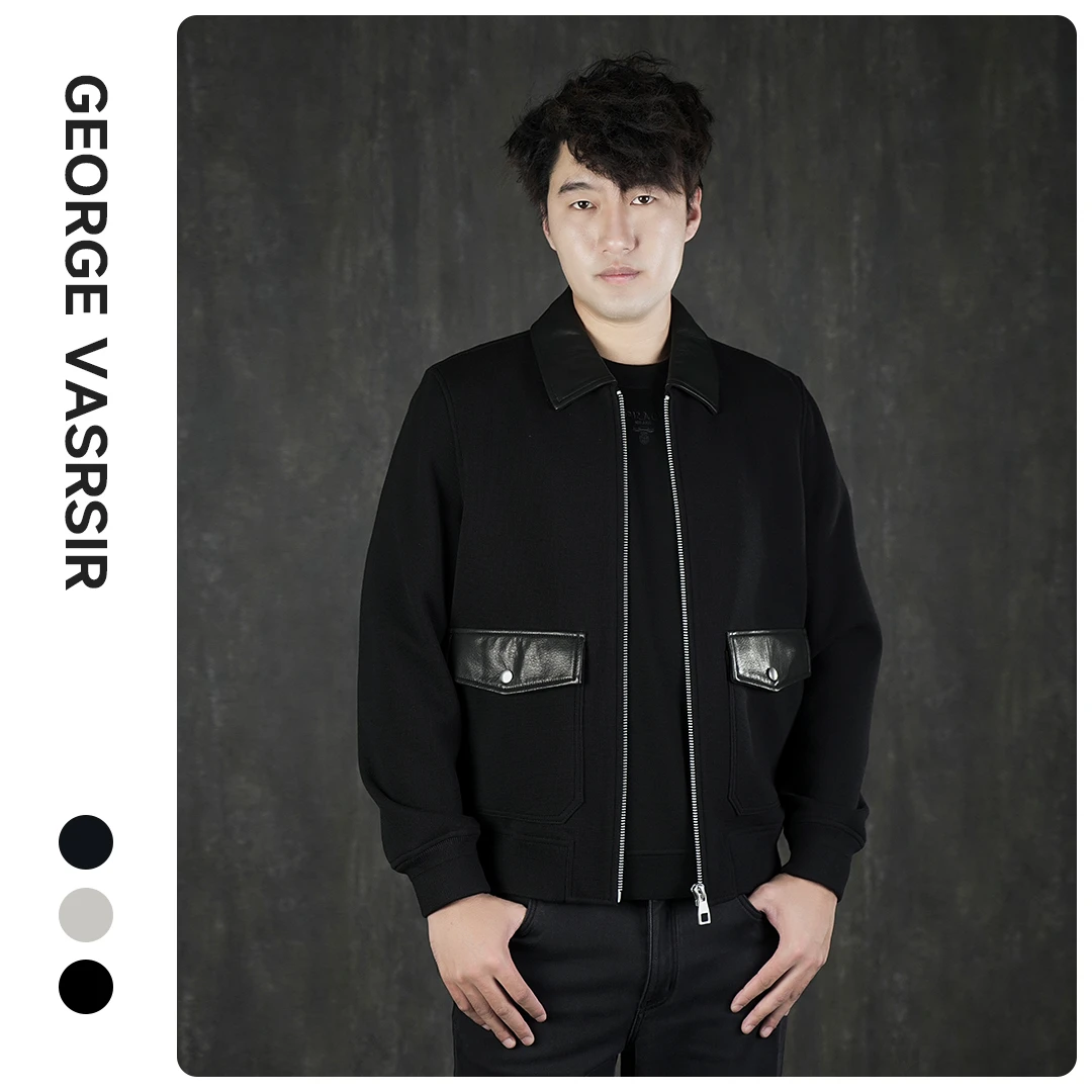 【F045】 秋冬新款  男士夹克 百搭时尚高端大气潮流轻奢 气质炸街