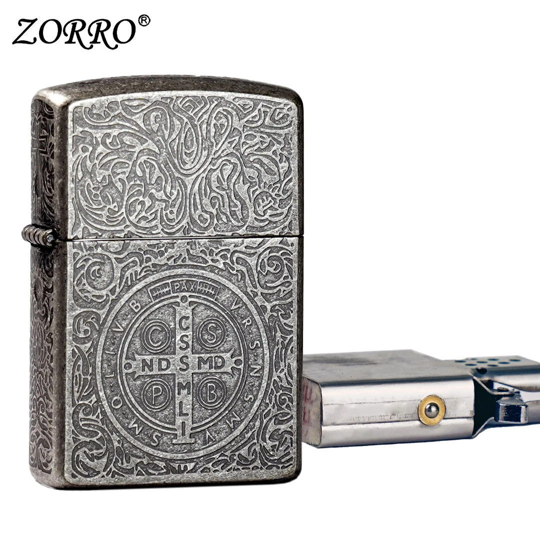 佐罗二代弹珠机芯古银五面康斯坦丁防风煤油打火机创意送人