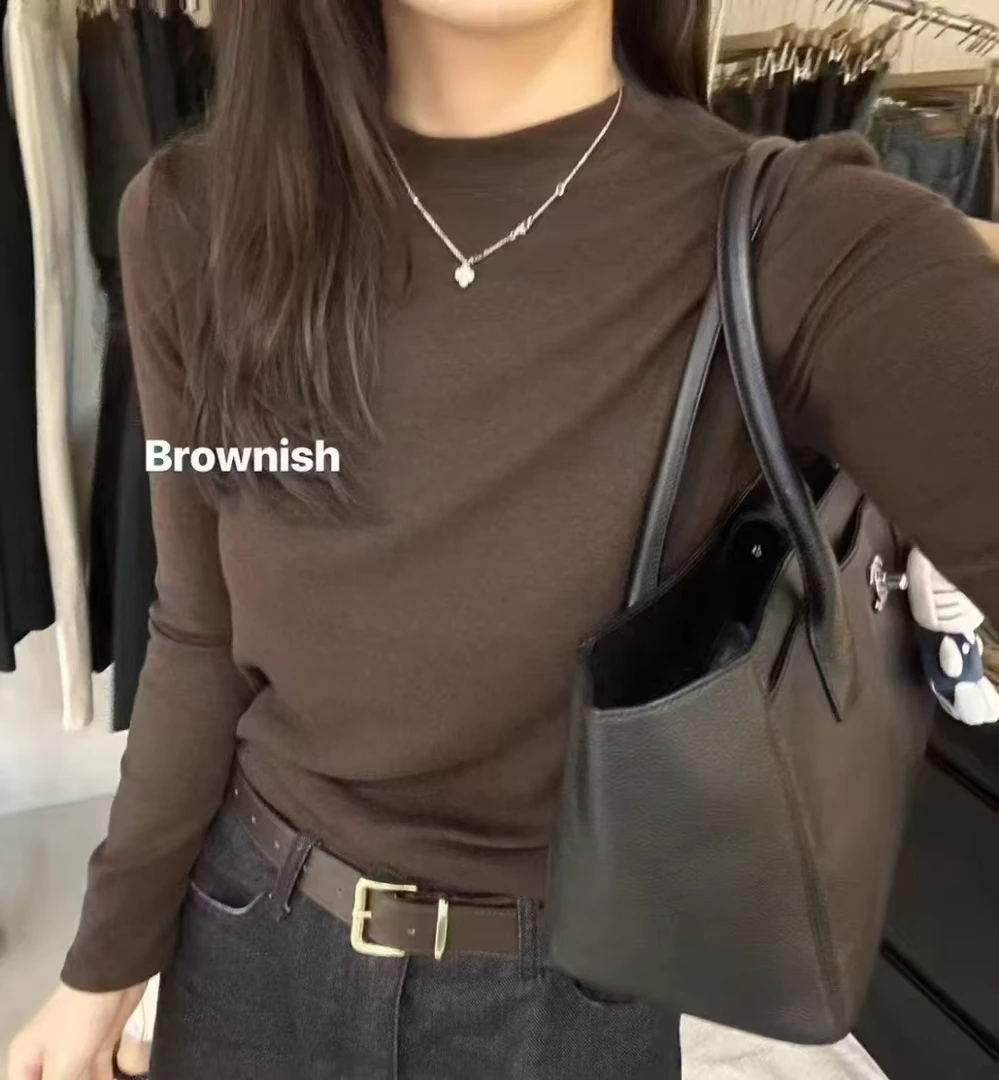 SUSU•主推～光版小立领圆片抓绒打底长袖T