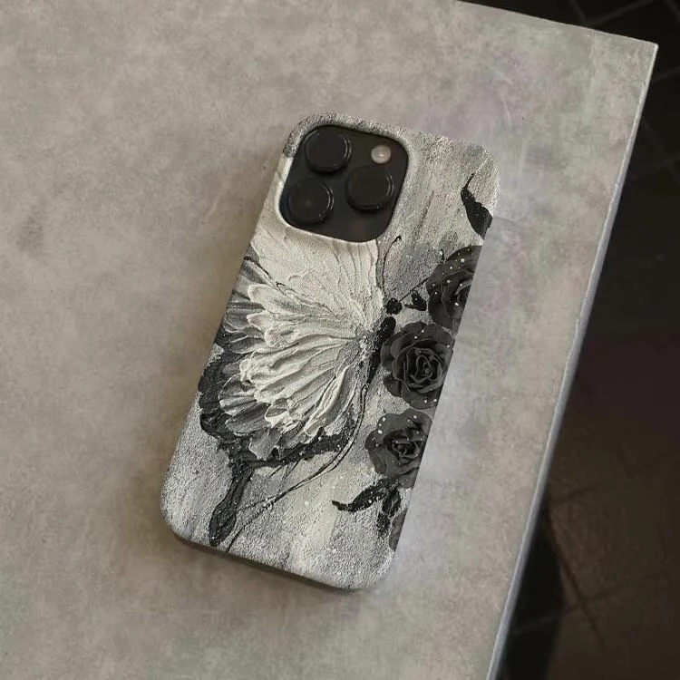 天壳新中式玫碟苹果14pro手机壳iPhone13菲林12promax硬壳11大孔8