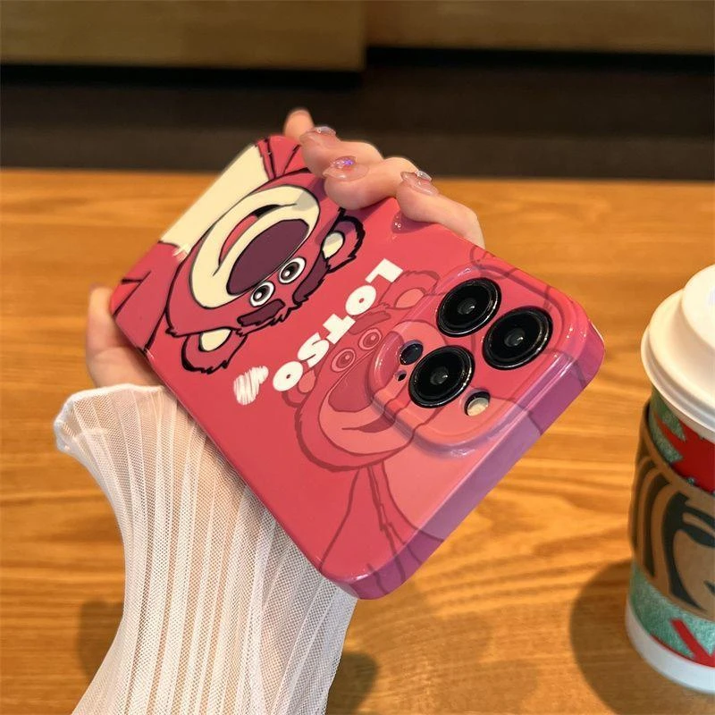 天壳适用苹果华为vivooppo小米红米高级感草莓熊苹果菲林手机手机