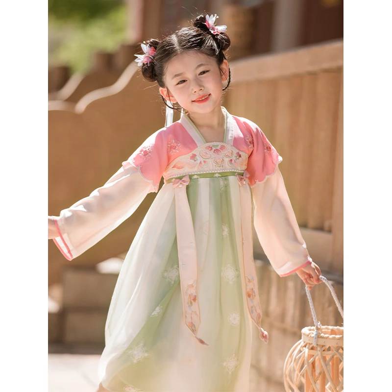 【青梅宴】儿童原创汉服连衣裙秋款长袖春秋超仙气女童古装正襦裙