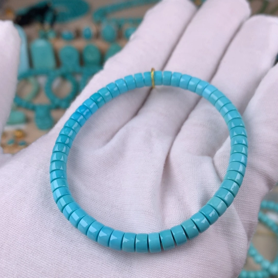 绿松石精品配饰直径5mm未镶嵌卷****?