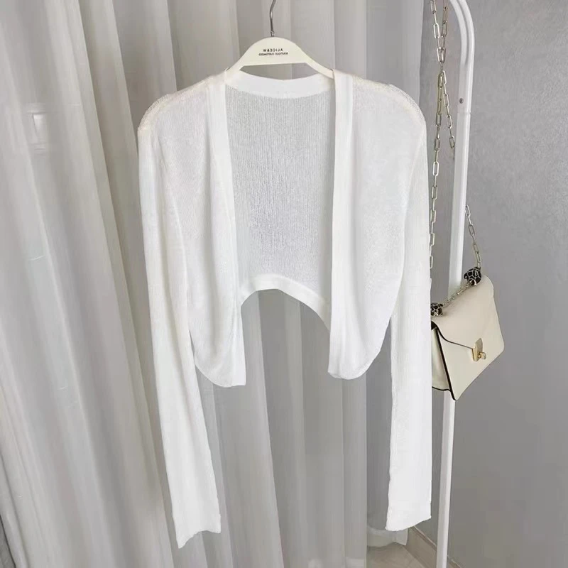 【美美专享】55116夏季薄款冰丝防晒披肩开衫外套