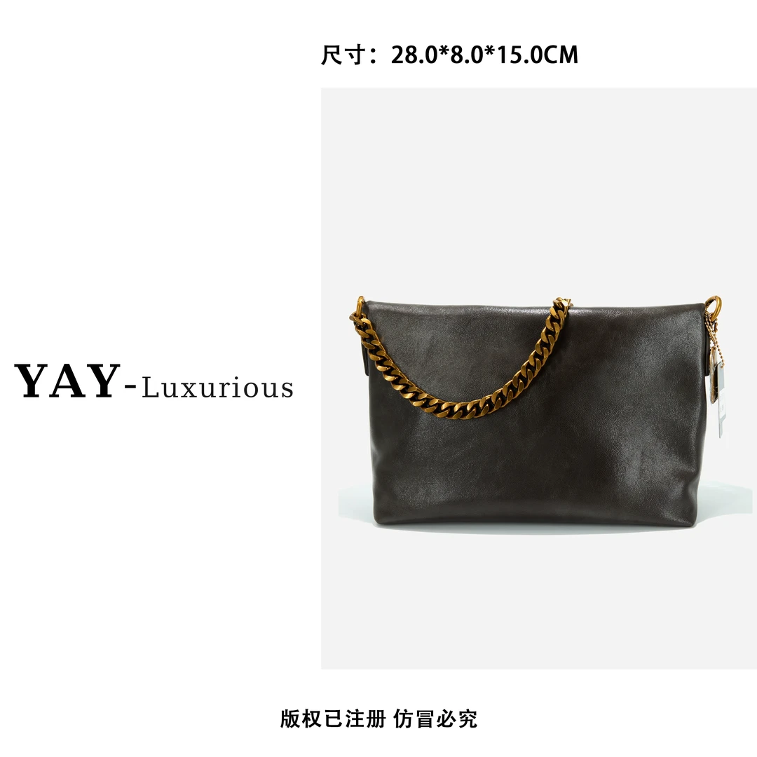 【冷月辉】YAY新款原创设计女包18041冷灰色28*8*15