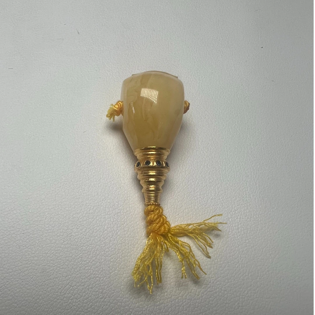 精品蜜蜡三通18K金塔