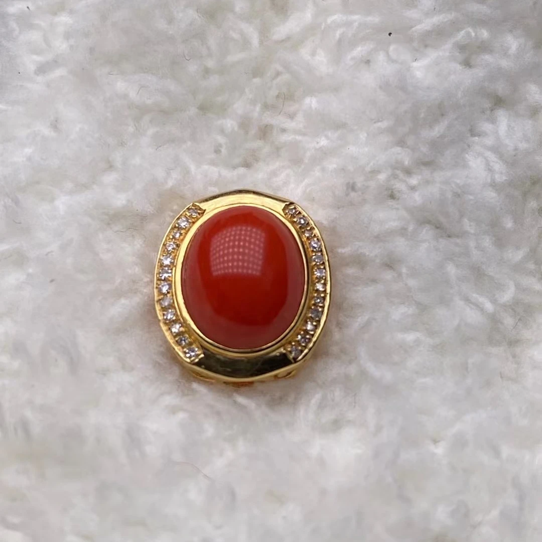 精品南红镶嵌背云