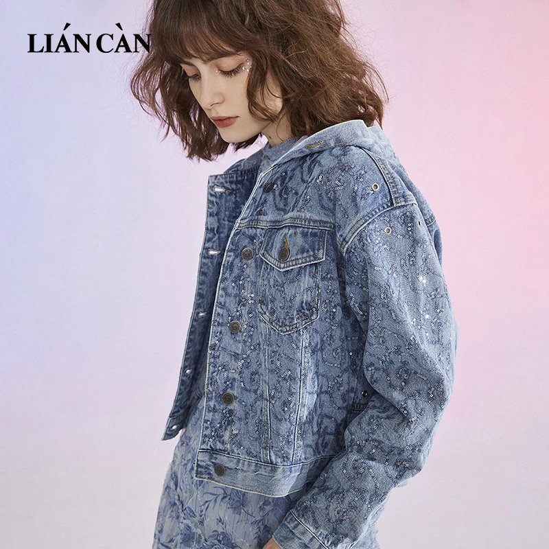 2024秋冬新原创小众设计师品牌盐系连帽牛仔外套71AN296003