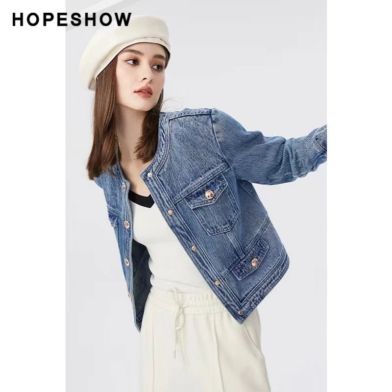HOPESHOW红袖 DELICACY系列 牛仔外套 89223300408