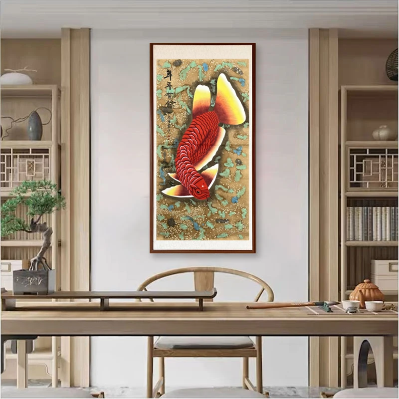 李东方国画作品 年年有余图 纯手绘