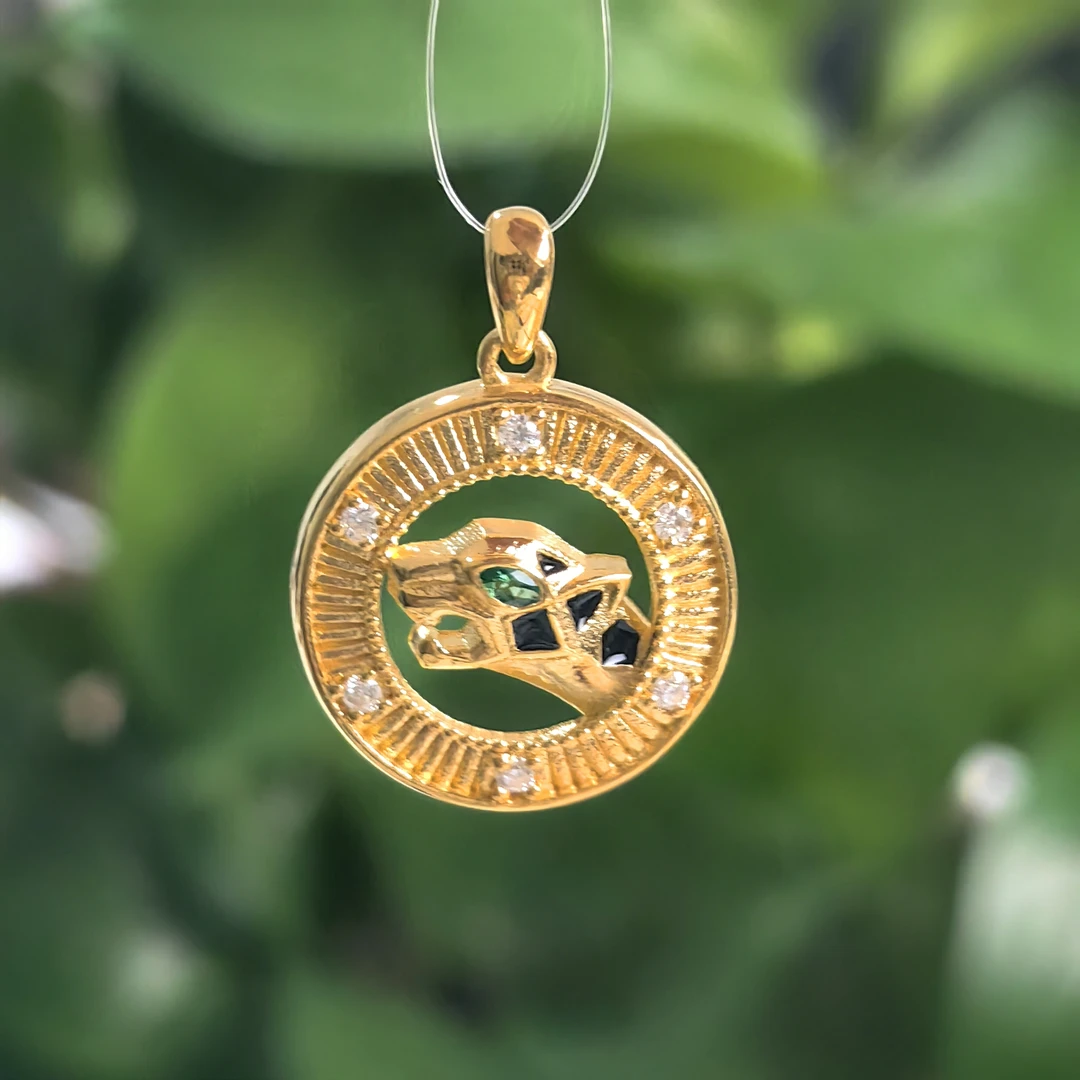 足金999 一豹当先吊坠