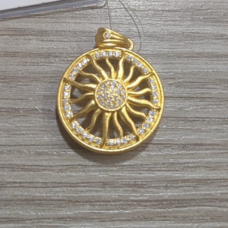 足金999太阳罗盘吊坠