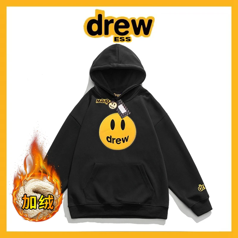 【官方正品】DREWESS笑脸情侣连帽卫衣男比伯同款drew卫衣男士