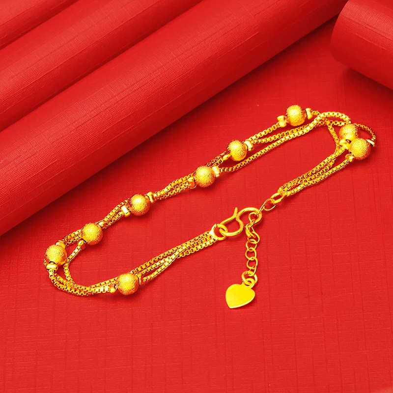 合金脚链 精美轻奢转运珠脚链