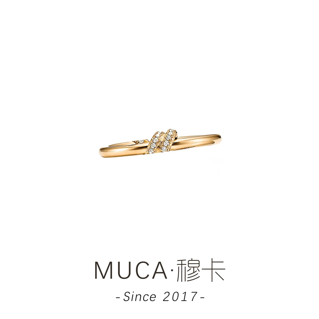 铜合金合成锆石戒指 绳结小众百搭气质时尚女戒指X080