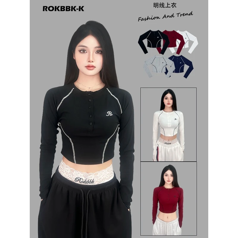 街舞潮牌多色明线爵士hiphop上衣女跳舞运动服装潮