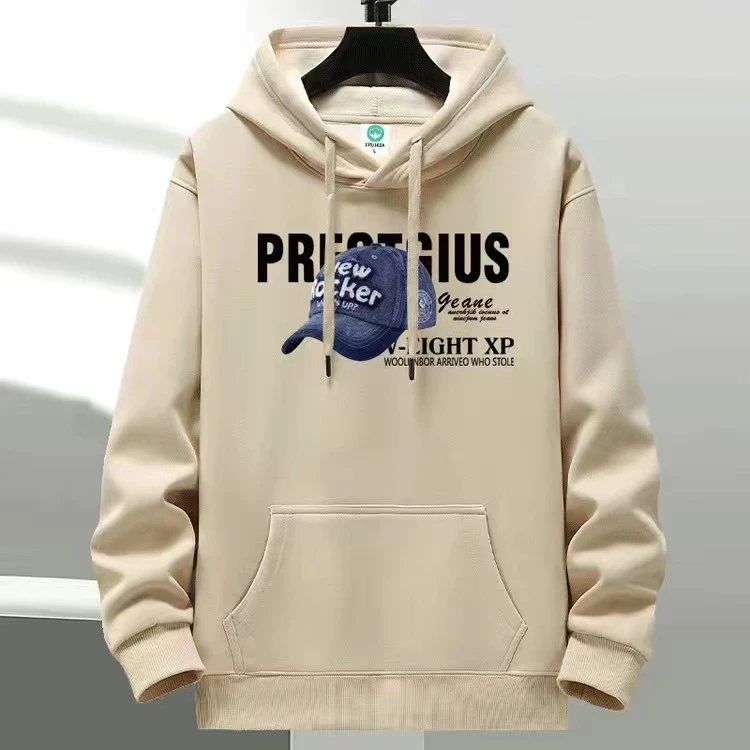 秋冬季男女同款男士卫衣加绒加厚连帽宽松上衣青年休闲帽衫棉保暖