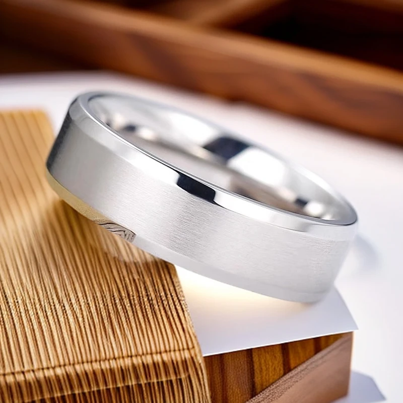 足银戒指 足银戒指 双生相伴对戒哑光拉丝时尚足银999戒指手工
