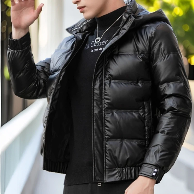 曼库帕娅小码羽绒服矮个子特瘦版轻薄短款超修身加厚连帽外套