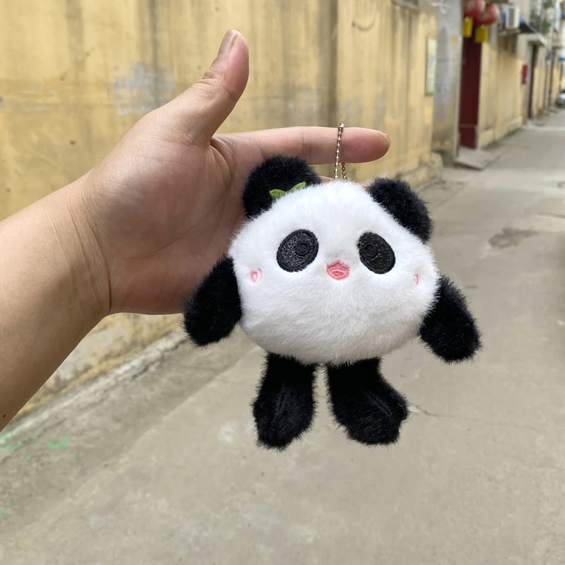 包邮熊猫园园公仔小挂件恶搞熊猫园园4寸毛绒玩具娃娃爪机娃娃