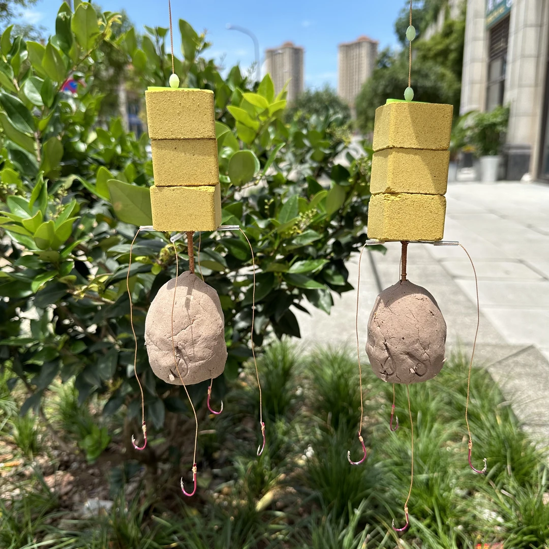 杜疯子鲢鳙鱼钩方块粑粑通用三角四角架子钩