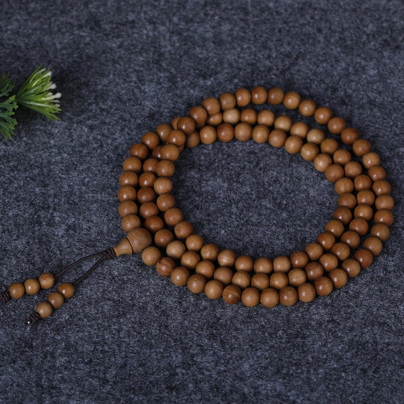 老山檀香黑肉6mm/108颗佛珠多圈手链