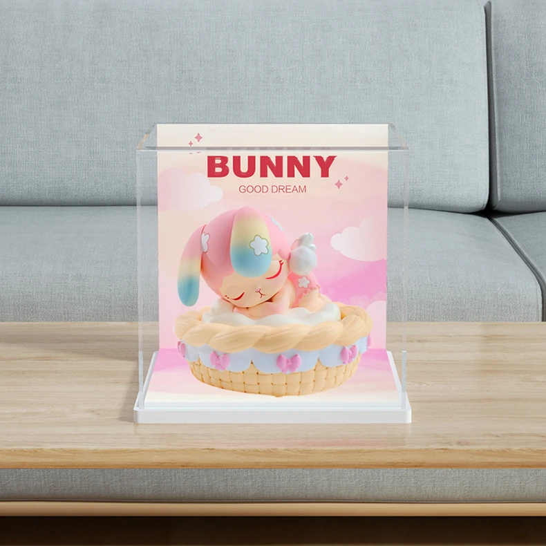 旻悦POPMAR泡泡玛 BUNNY好梦音乐盒手办防尘亚克力展示盒 P261